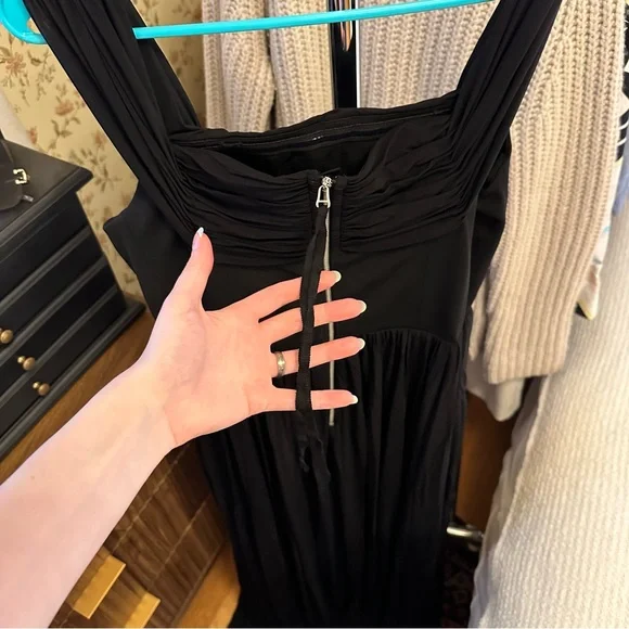 NWT La Ligne Grace Off-the-shoulder Stretch-jersey Midi Dress Sz L - Picture 6 of 7